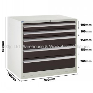 Euroslide Storage Cabinet 5 Drawer 825mm Type 2